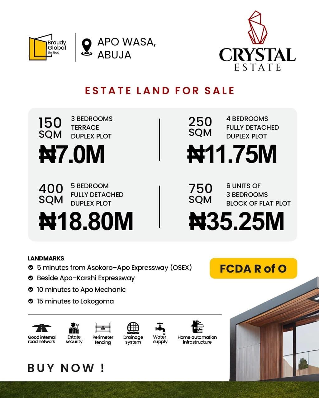 Crystal Estate Apo Wasa Abuja – FCDA R of O Land for Sale | Residential & Investment Plots